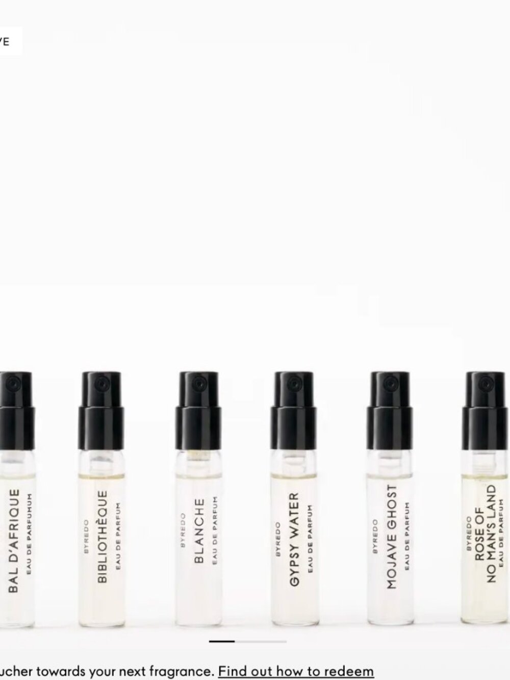 Byredo's Eau de Parfum discovery set